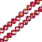 Crystal Lane Rondelle 3x4mm Transparent Rouge AB 110/Brin
