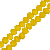 Crystal Lane Rondelle 3x4mm Jaune Opaque 110/Brin