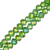 Crystal Lane Rondelle 3x4mm Transparent Vert AB 110/Fil