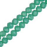 Crystal Lane Rondelle 3x4mm Vert Turquoise Opaque 110/Brin
