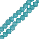 Crystal Lane Rondelle 3x4mm Bleu Turquoise Opaque 110/Brin
