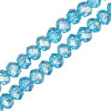 Crystal Lane Rondelle 3x4mm Bleu Transparent AB 110/Fil