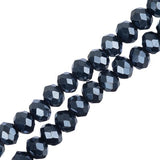 Crystal Lane Rondelle 3x4mm Op Gunmetal Lustre 110/Strand