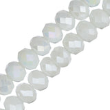 Crystal Lane Rondelle 4x6mm Blanc Opaque AB 78/Brin