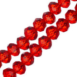 Crystal Lane Rondelle 4x6mm Transparent Rouge 78/Brin