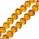 Crystal Lane Rondelle 4x6mm Orange Transparent 78/Brin