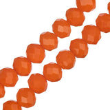 Crystal Lane Rondelle 4x6mm Orange Opaque 78/Brin