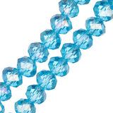 Crystal Lane Rondelle 4x6mm Bleu Transparent AB 78/Brin