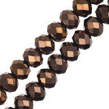 Crystal Lane Rondelle 4x6mm Opaque Cuivre Iris 78/Brin