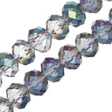 Crystal Lane Rondelle 6x8mm Tr Rose Vert Lustre 58/Brin