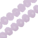 Crystal Lane Rondelle 6x8mm Rose Opaque 58/Brins