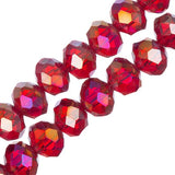 Crystal Lane Rondelle 6x8mm Transparent Red AB 2x7" Strand