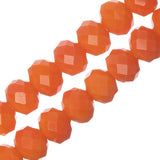 Crystal Lane Rondelle 6x8mm Orange Opaque 58/Brin