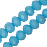 Crystal Lane Rondelle 6x8mm Bleu Opaque 58/Brin