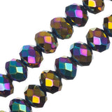Crystal Lane Rondelle 6x8mm Opaque Multi Iris 58/Brins