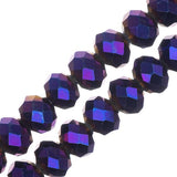 Crystal Lane Rondelle 6x8mm Opaque Violet Iris 58/Brin