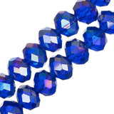 Crystal Lane Rondelle 6x8mm Saphir Transparent AB 58/Brin