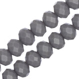 Crystal Lane Rondelle 6x8mm Gris Opaque 58/Brins