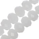 Crystal Lane Rondelle 8x10mm Opaque White Matt 2x7" Strand