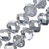 Crystal Lane Rondelle 8x10mm Tr Half Silver Iris 46/Brin