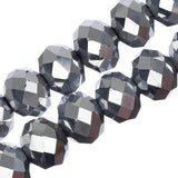 Crystal Lane Rondelle 8x10mm Opaque Argent Iris 46/Brin