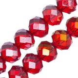 Crystal Lane Rondelle 8x10mm Transparent Red AB 2x7" Strand