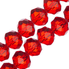 Crystal Lane Rondelle 8x10mm Transparent Red 2x7" Strand