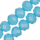 Crystal Lane Rondelle 8x10mm Opaque Blue 2x7" Strand