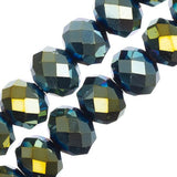 Crystal Lane Rondelle 8x10mm Opaque Vert Iris 46/Brin