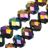 Crystal Lane Rondelle 8x10mm Opaque Multi Iris 2x7" Strand