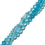 Crystal Lane brins de perles torsadées fleur de cloche