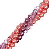 Crystal Lane Twisted Bead Strands Cyclamen