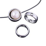 Cadre Perle Argent 12mm (Convient Perle 8mm) 10/pqt