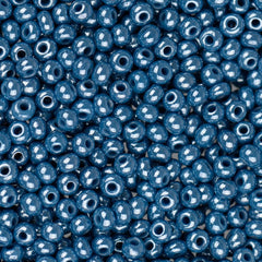 11/0 Czech Seed Beads #35036B Opaque Dark Blue Luster 250g