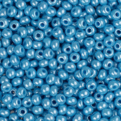 11/0 Czech Seed Beads #35041B Opaque Blue Luster 250g