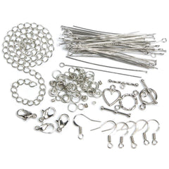 Jewelry Basics Silver Metal Findings Set 145/Pkg