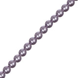 Perles de verre tchèques 6mm violet 30/fil