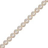 Czech Glass Pearls 6mm Iridescent Light Cream 30/Strand