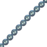 Czech Glass Pearls 8mm Iridescent Blue Grey 23/Strand