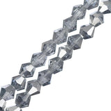 Crystal Lane Toupie 4mm Tr Half Silver Iris 96/Brin