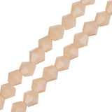 Crystal Lane Bicone 4mm Opaque Cream 2x7" Strand