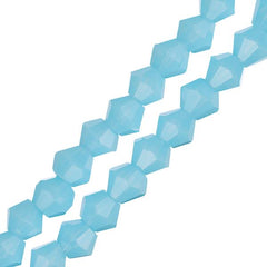 Crystal Lane Bicone 4mm Opaque Blue 2x7" Strand