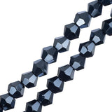 Crystal Lane Toupie 4mm Op Gunmetal Lustre 96/Strand