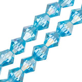 Crystal Lane Toupie 6mm Bleu Transparent AB 64/Brin