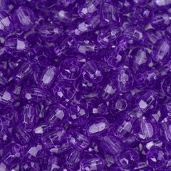 4mm Plastic Facetted Beads 1350/pk - Amethyst