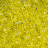 Faceted Plastic Beads 4mm Transparent Pale Yellow 1350/pk