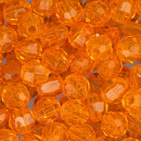 Perles à facettes en plastique de 6 mm 1080/pk - Orange