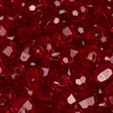 Perles à facettes en plastique de 6 mm 1080/pk - Rubis foncé