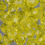 Faceted Plastic Beads 8mm Transparent Pale Yellow 900/pk