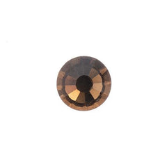 Crystal Lane DIY Flat Back Rhinestones 4.7mm Smoked Topaz 144pcs